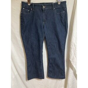 Lee Riders women tummy slimming mid rise bootcut jeans size 14 stretch dark wash